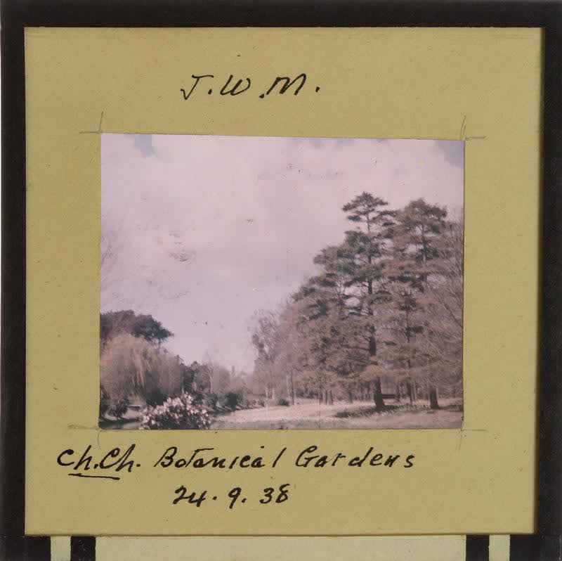 Lantern Slide: Christchurch Botanical Gardens, 1938