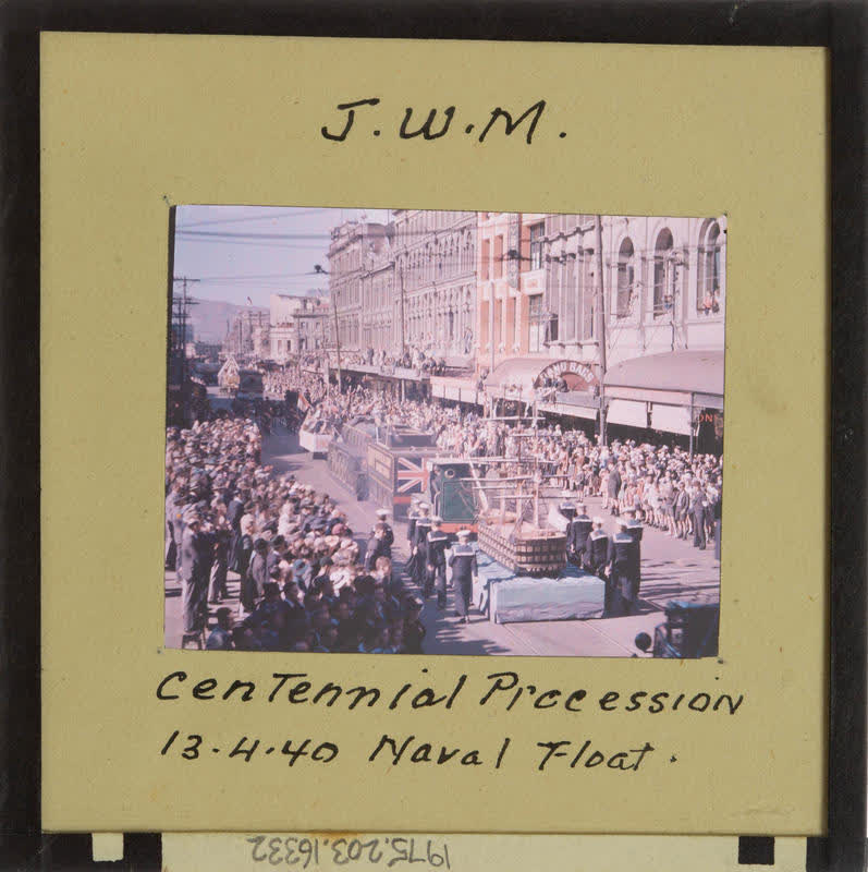 Lantern Slide: Centennial procession, 1940