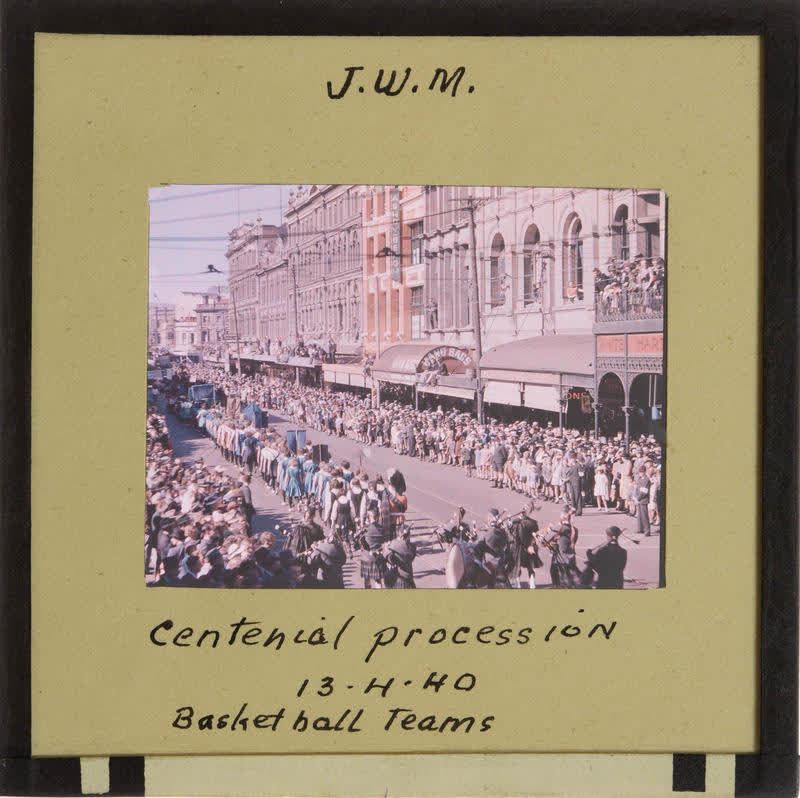 Lantern Slide: Centennial procession, 1940