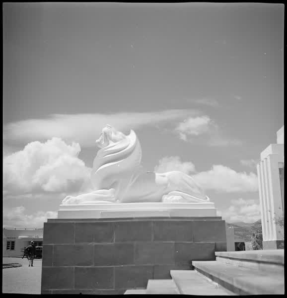 Art Deco lion statue, 1939