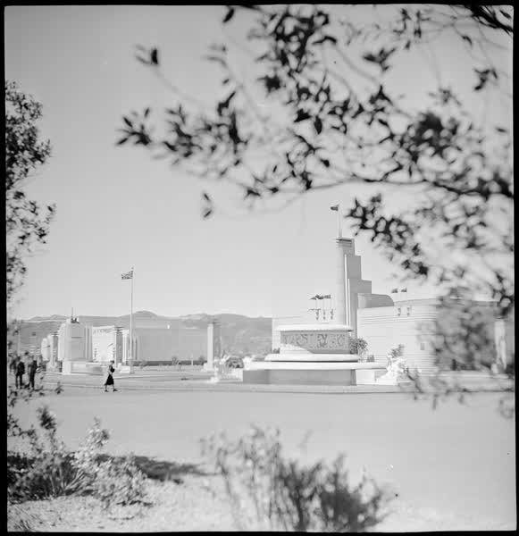 People walking around the centennial exhibition, 1939