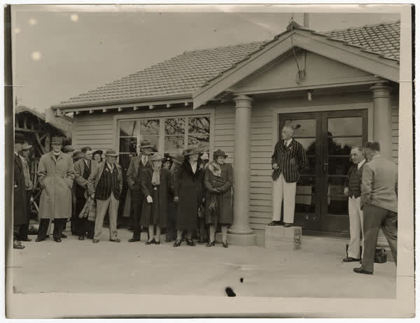 Opening of the Riccarton Racecourse Bowling club, 1941