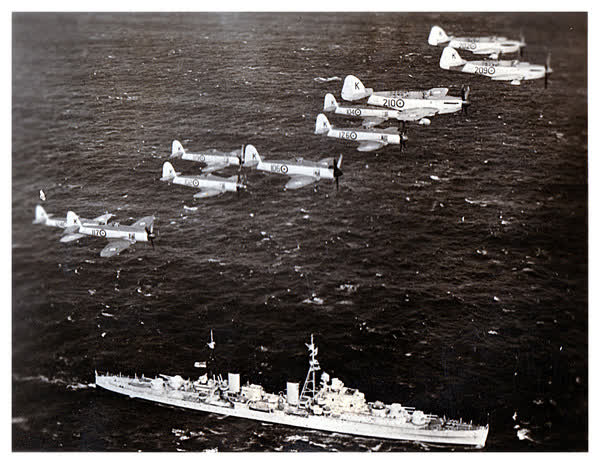 Fly over by Royal Air Force planes, 1940