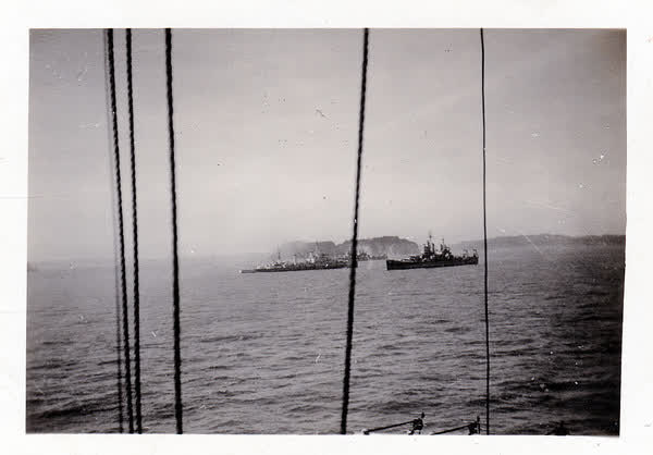 Navy fleet in Japanese waters, 1945