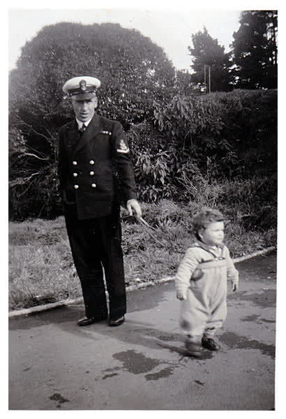 Clarence Walker with Malcolm Walker, 1952