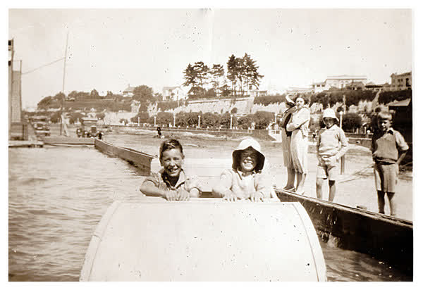 Clarence Walker with child, 1930