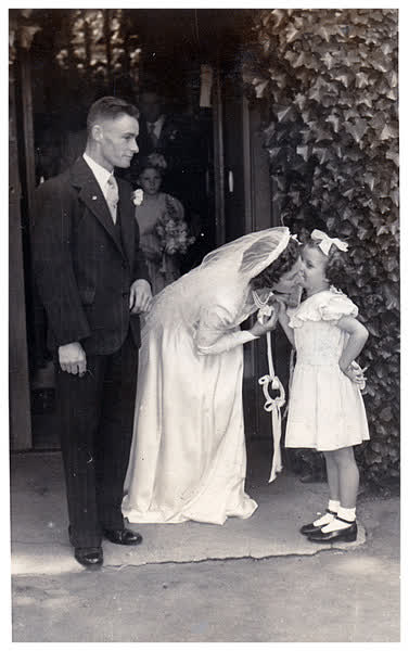 Eileen Thew on her wedding day, 1946