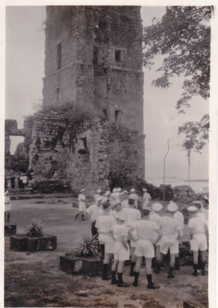 Ruined cathedral in Panama, 1946