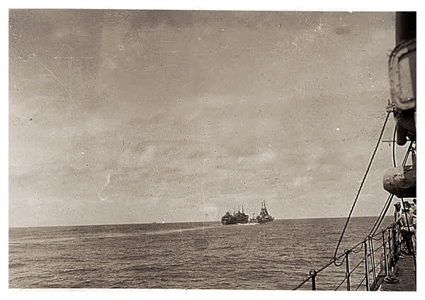 Navy ships preparing for attack, 1940