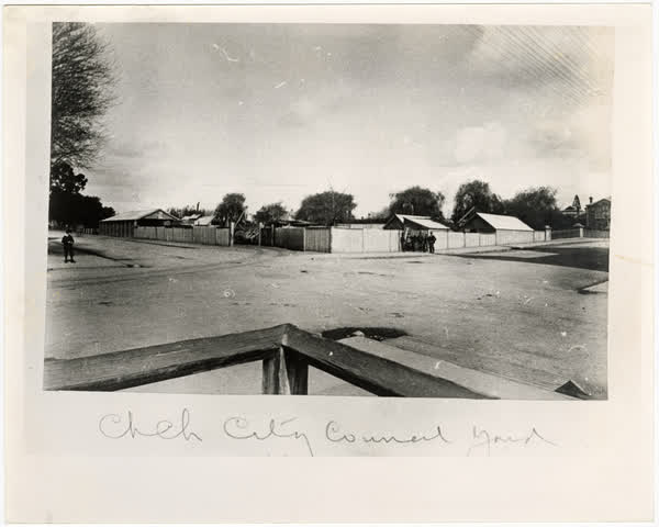 Christchurch City Council yard, 1900