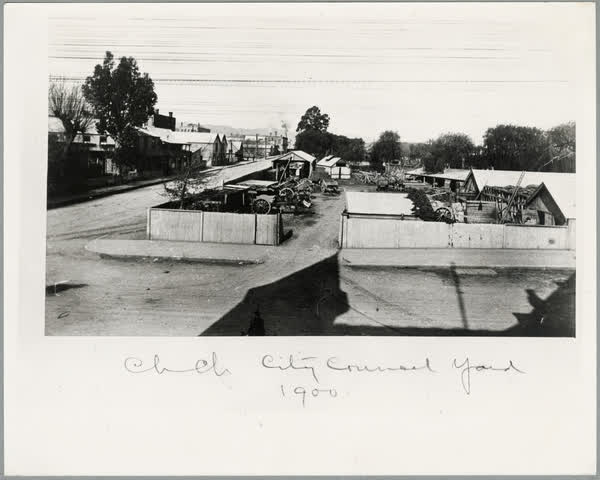 Christchurch City Council yard, 1900