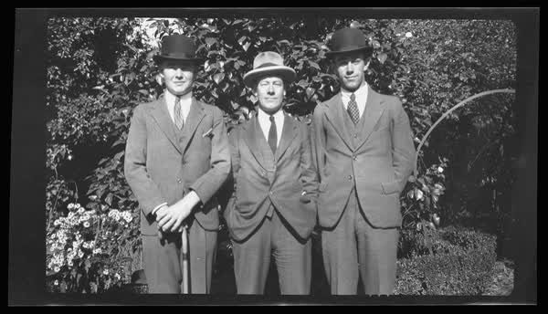 Three men in suits, 1927