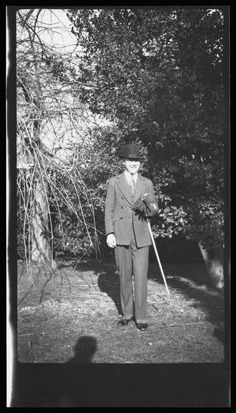Charles Edward Storie in a suit, 1920