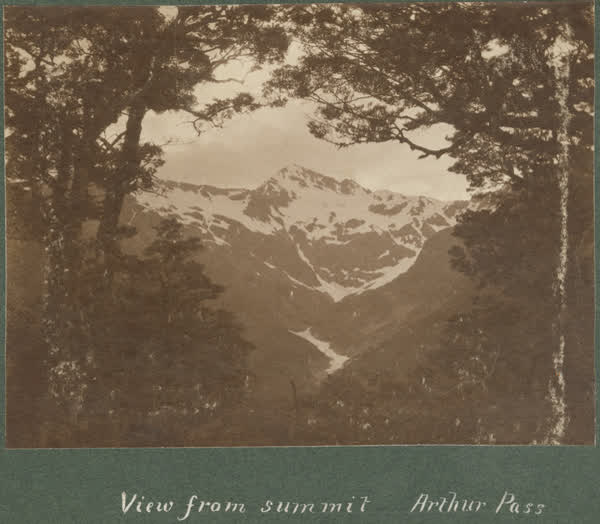 View from Summit. Arthur's Pass, 1900