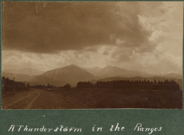 A thunderstorm in the Ranges, 1900