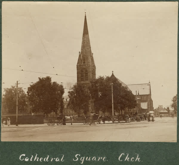 Cathedral Square. Christchurch, 1900