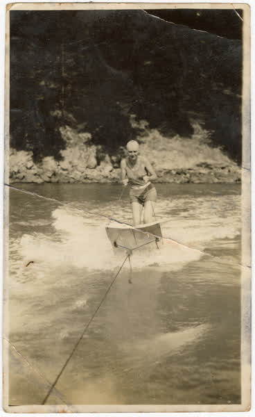 Waterskiing at Taylors Mistake, 1928