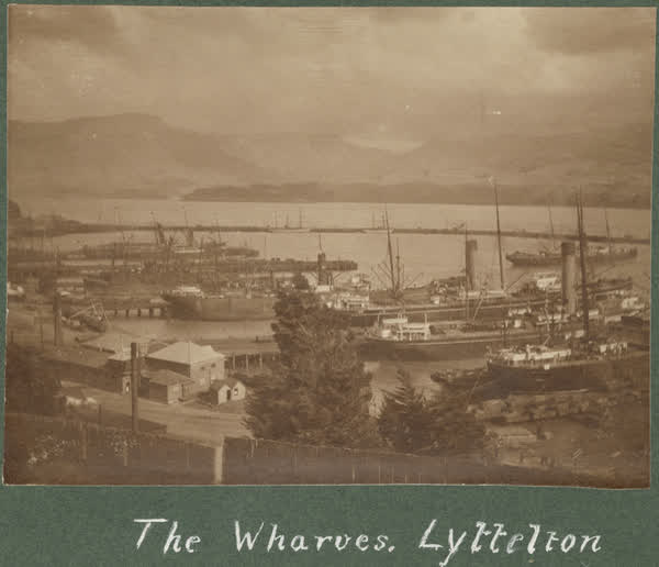 The Wharves - Lyttelton, 1900