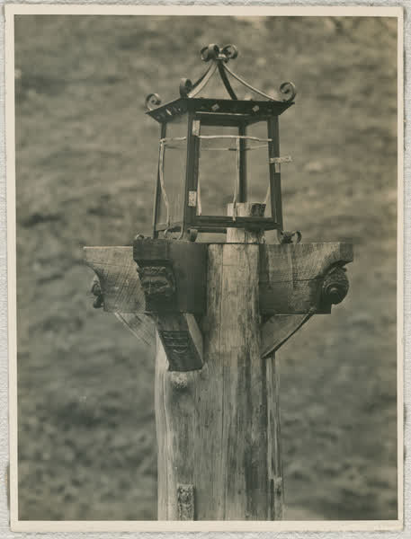Lamp-stand by the Summit Road tollgate, 1920