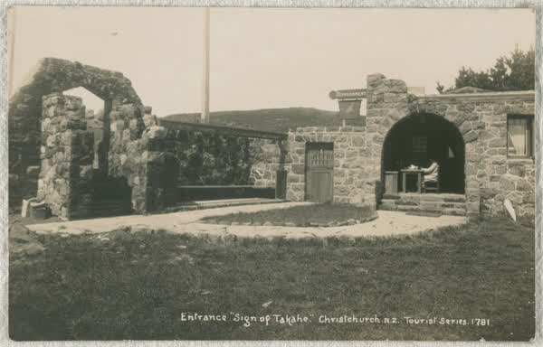 Entrance "Sign of Takahe" postcard, 1925