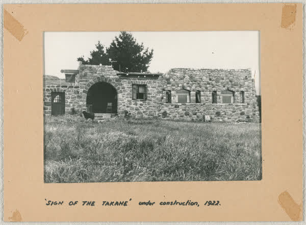 Sign of the Takahe construction, 1922