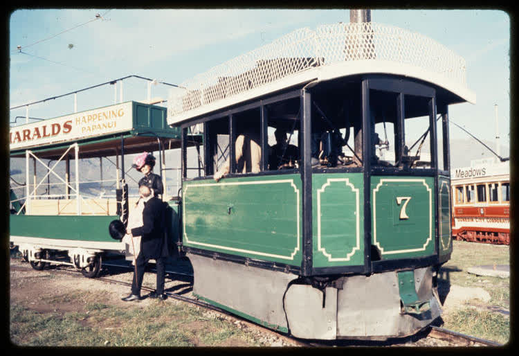 Ferrymead tram, Christchurch, 1974, 1970