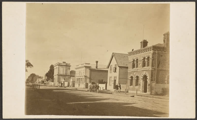 Hereford Street, Christchurch, 1869