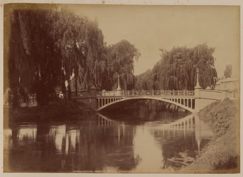 Manchester Street Bridge, Christchurch, N. Z. From the album: New Zealand, 1892