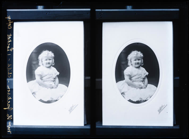 Glass Plate Negative: Child (twin negative) (copy), 1905