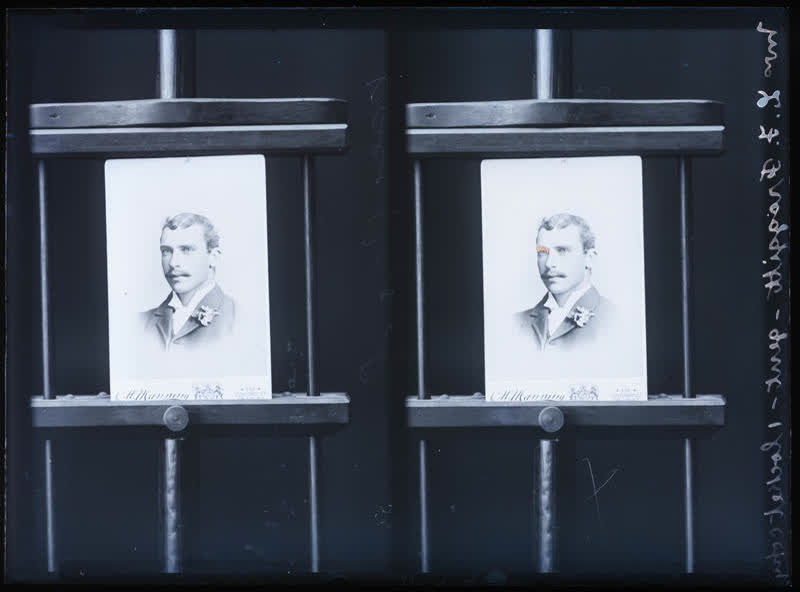 Glass Plate Negative: Gentleman (twin negative) (copy), 1905