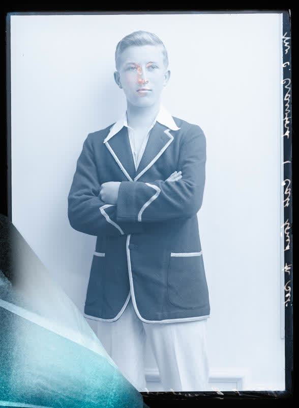 Glass Plate Negative: Master C Crawford, 1918
