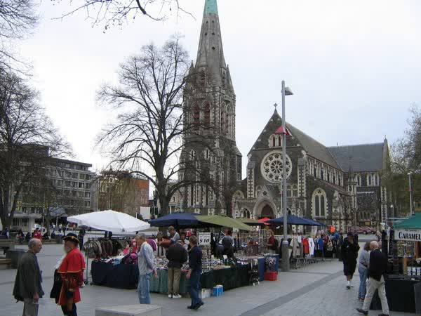 Market day in Cathedral Square, 2004