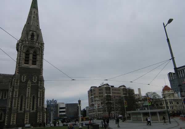 South-east across Cathedral Square, 2004