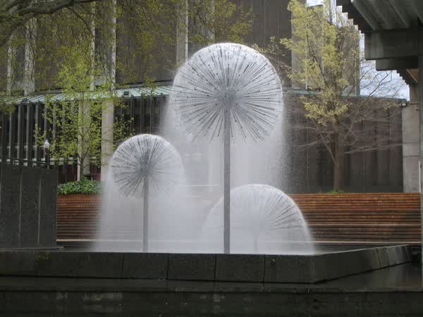 Ferrier Fountain outside Christchurch Town Hall, 2004