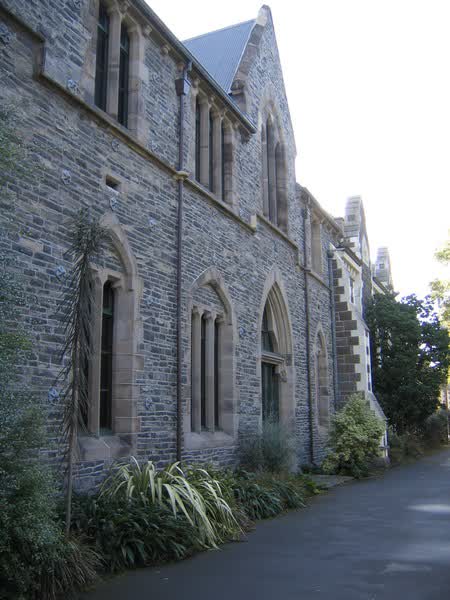 Canterbury Museum wall in Botanic Gardens, 2005