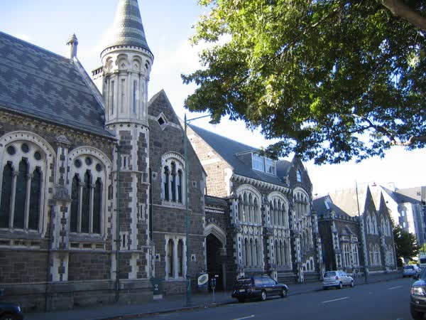Rolleston Avenue aspect of Arts Centre, 2005