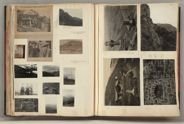 Summit Road scrapbook, pages 194 and 195, 1900