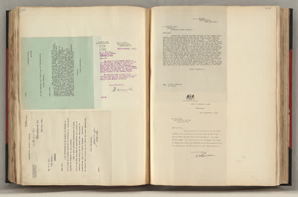 Summit Road scrapbook, pages 232 and 233, 1900