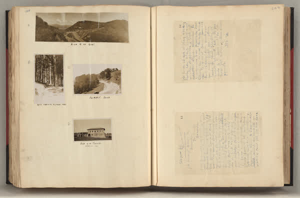 Summit Road scrapbook, pages 258 and 259, 1900