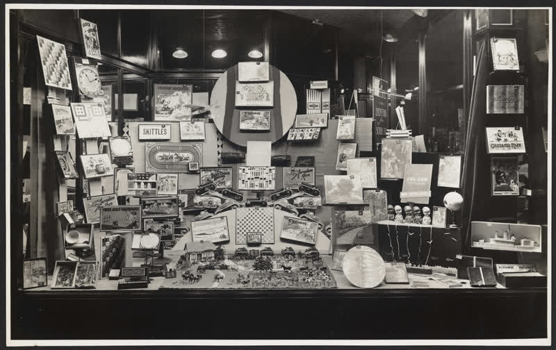 'Home amusements' window display, 1930