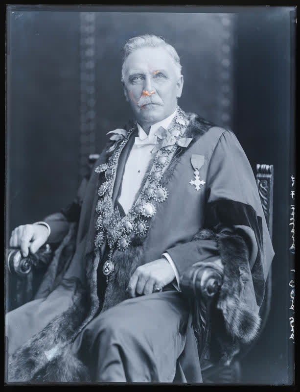 Glass Plate Negative: Mayor Henry Holland, 1920