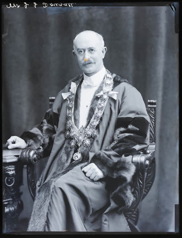 Glass Plate Negative: John Joseph Dougall, Mayor of Christchurch, 1910