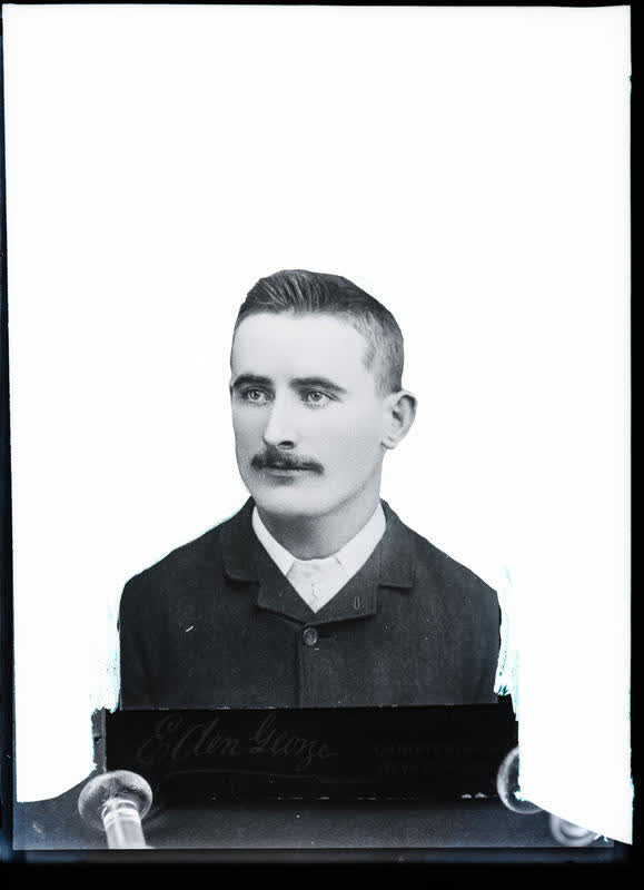 Glass Plate Negative: Man, 1915