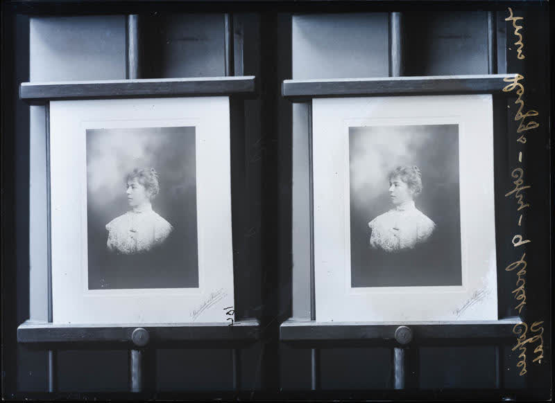 Glass Plate Negative: Woman (twin negative) (copy), 1945