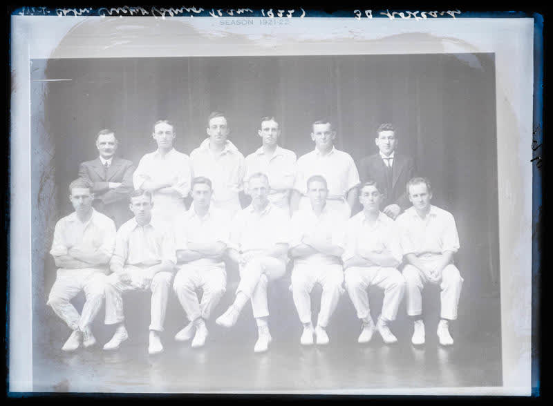 Glass Plate Negative: Cricket team (copy), 1922
