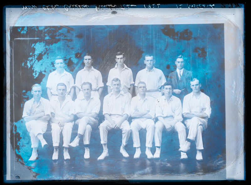 Glass Plate Negative: Cricket team (copy), 1922