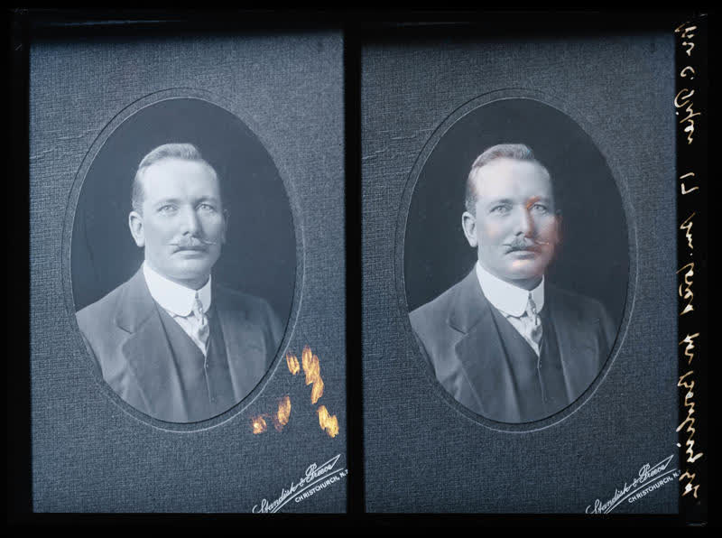 Glass Plate Negative: Mr C Piper (twin negative) (copy), 1918
