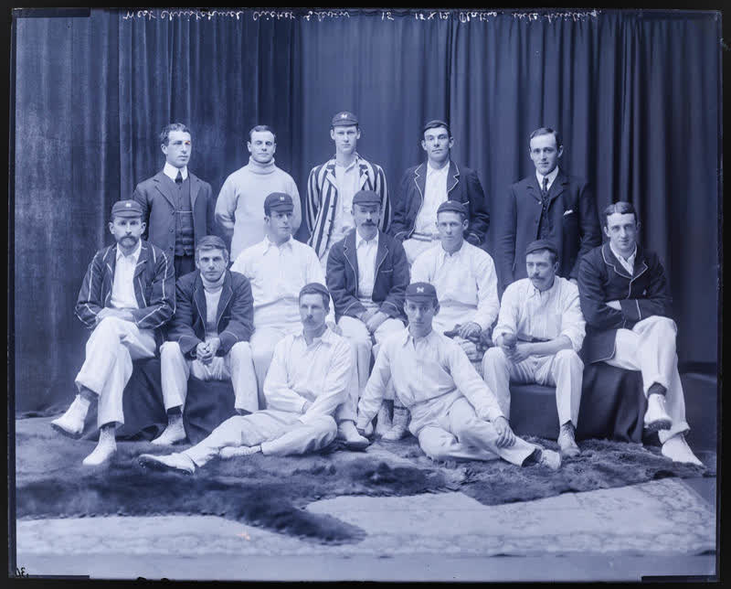 Glass Plate Negative: West Christchurch Cricket Club Eleven, 1906