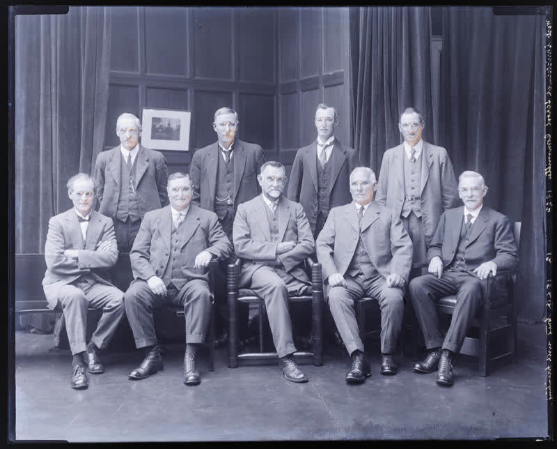 Glass Plate Negative: West Christchurch School Committee, 1922, 1922