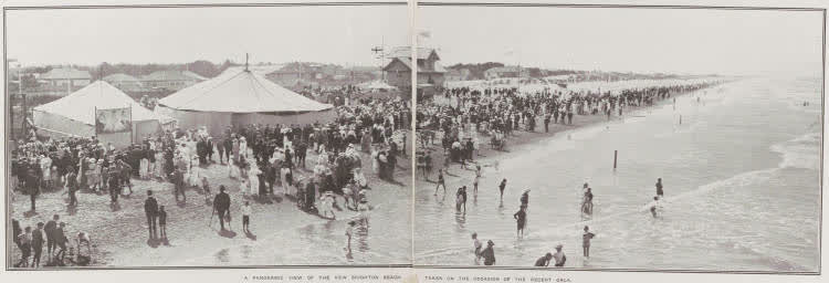 Where Holiday Crowds Assemble in their Pursuit of Rest and Enjoyment. The Popular Christchurch Summer Resort, New Brighton, 1915